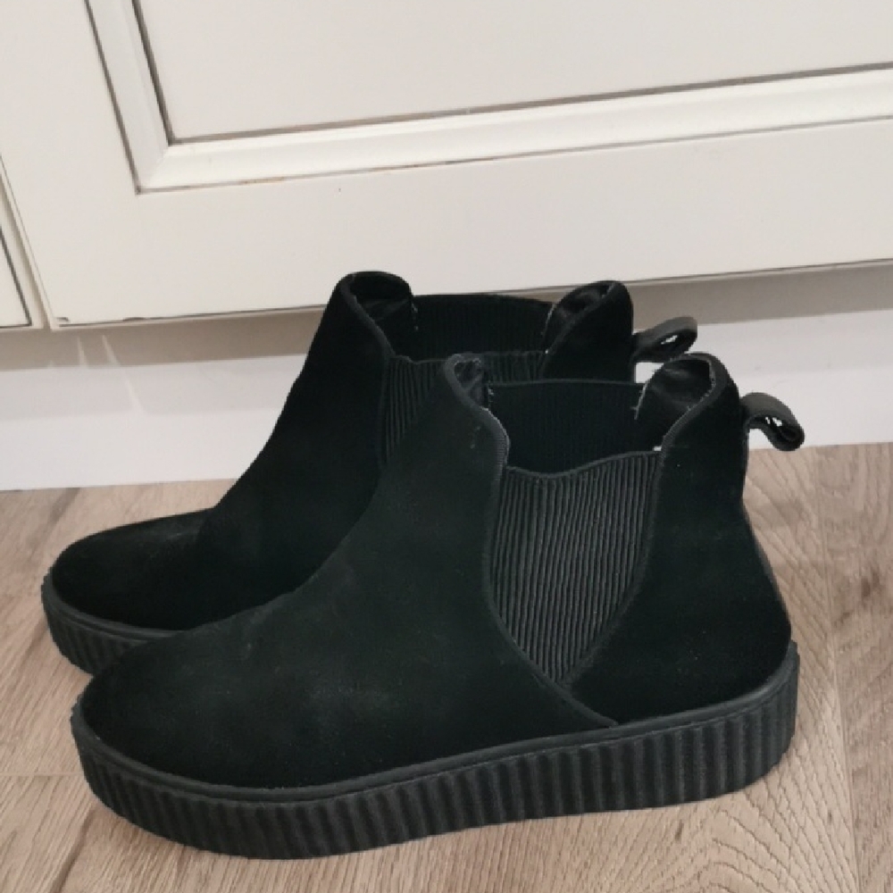 J/SLIDES Black Suede Ankle Boots